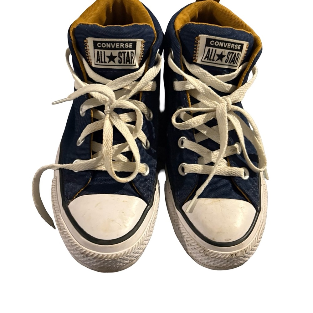 Converse Kids High-Top Sneakers - Navy and Mustard